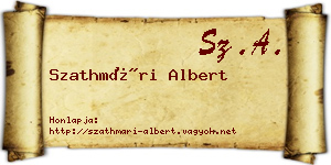 Szathmári Albert névjegykártya